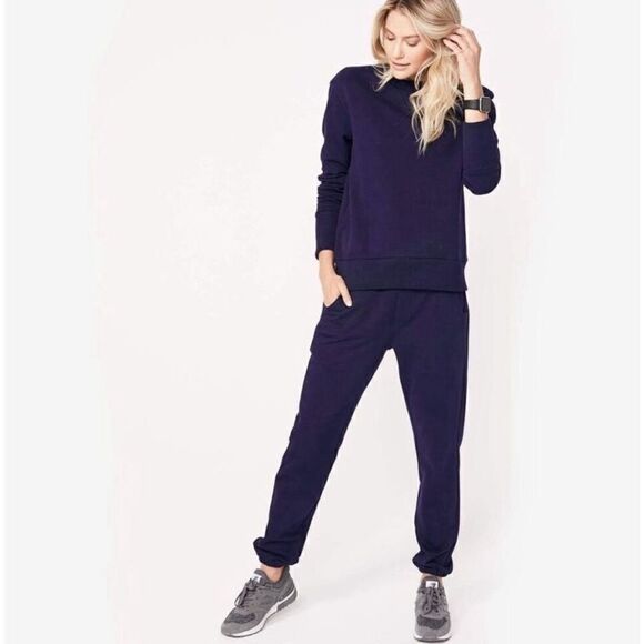 Figs Pants - Figs French terry jogger sweatpants navy blue